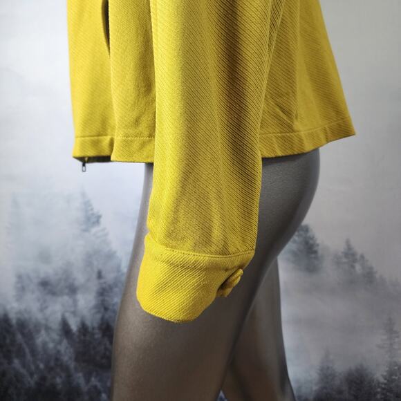 CAbi Yellow "Moss" Touring Moto Full-Zip Collared Jacket (#4117) | Women's Large - Picture 8 of 14